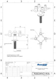 Four Way Bench Mounted Drop Lever Gas Tap - 900034