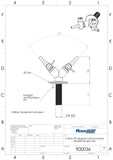 Two Way Wall Mounted Drop Lever Gas Tap - 900036
